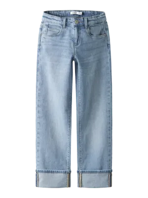 KIDS Rechte jeans met boord - ROSE - light blue denim KIDS Rechte jeans met boord - ROSE - light blue denim