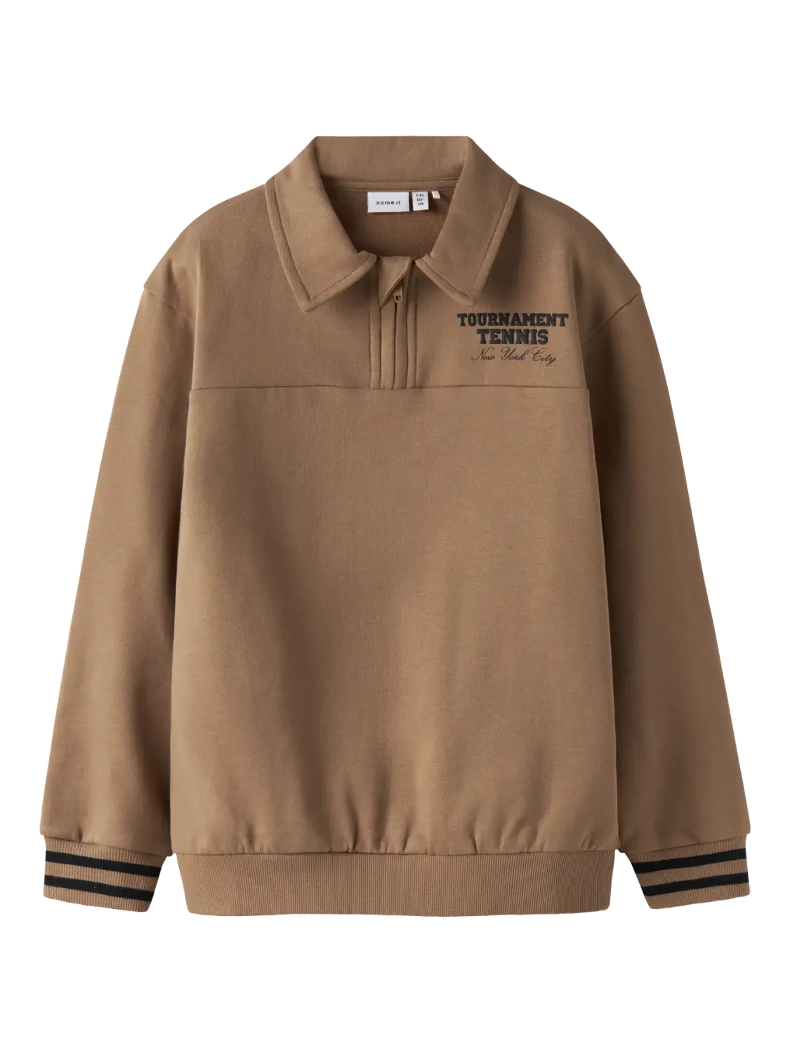 KIDS polo sweater - TRENT - bruin