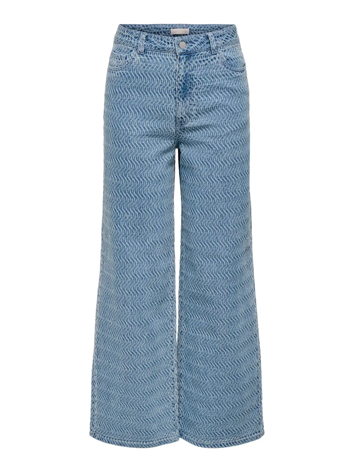 Wijde structuur jeans - NICO - light blue denim