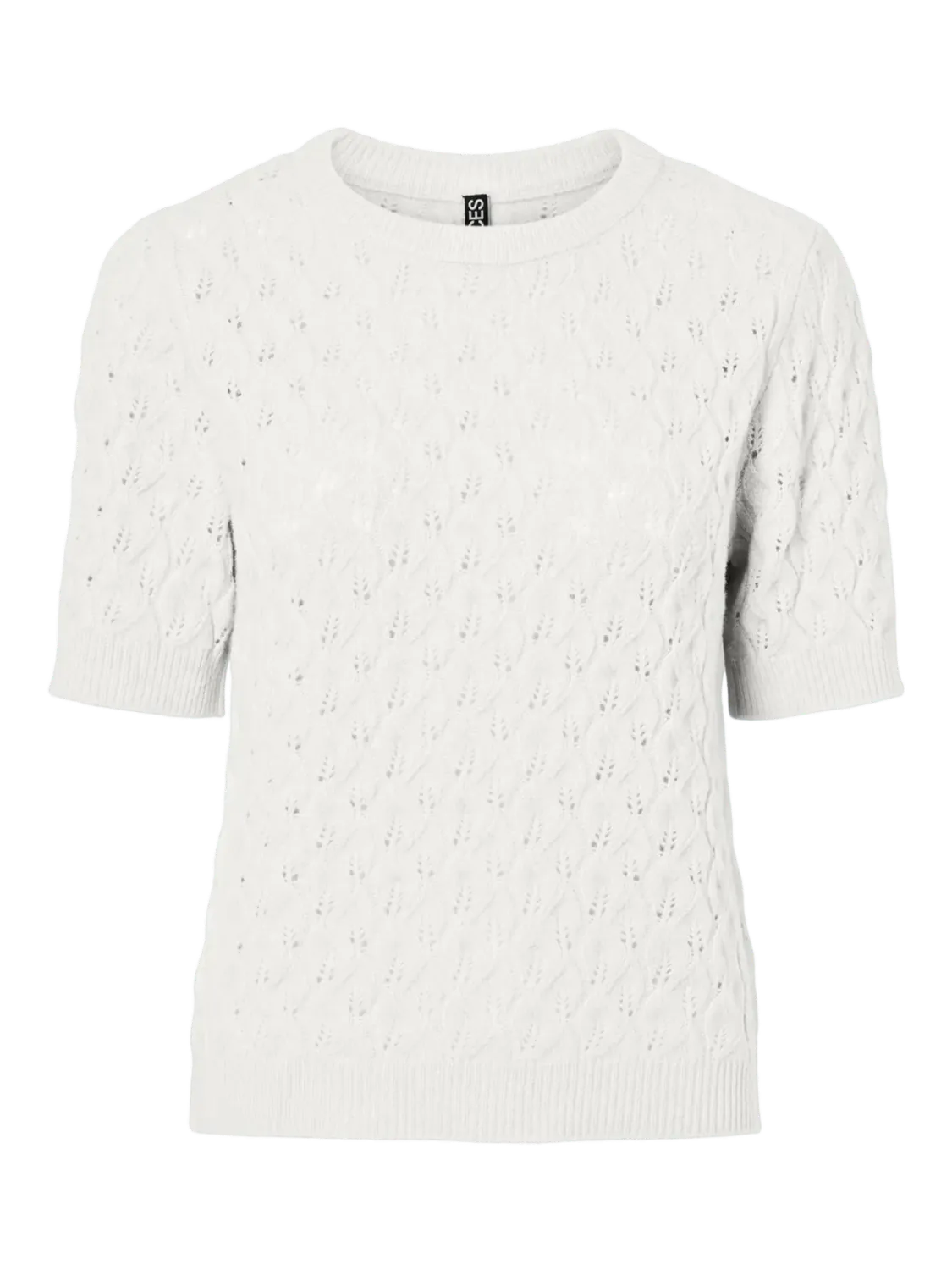 Pullover met fijne gaatjesstructuur - LELOU - wit