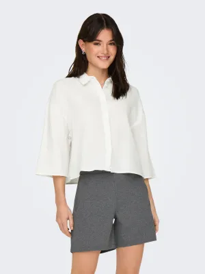 Kortere tetra blouse - THEIS - wit