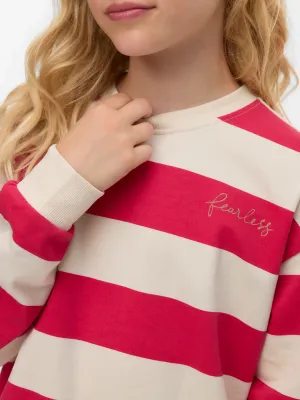 KIDS sweater - VIOLA - streepjes