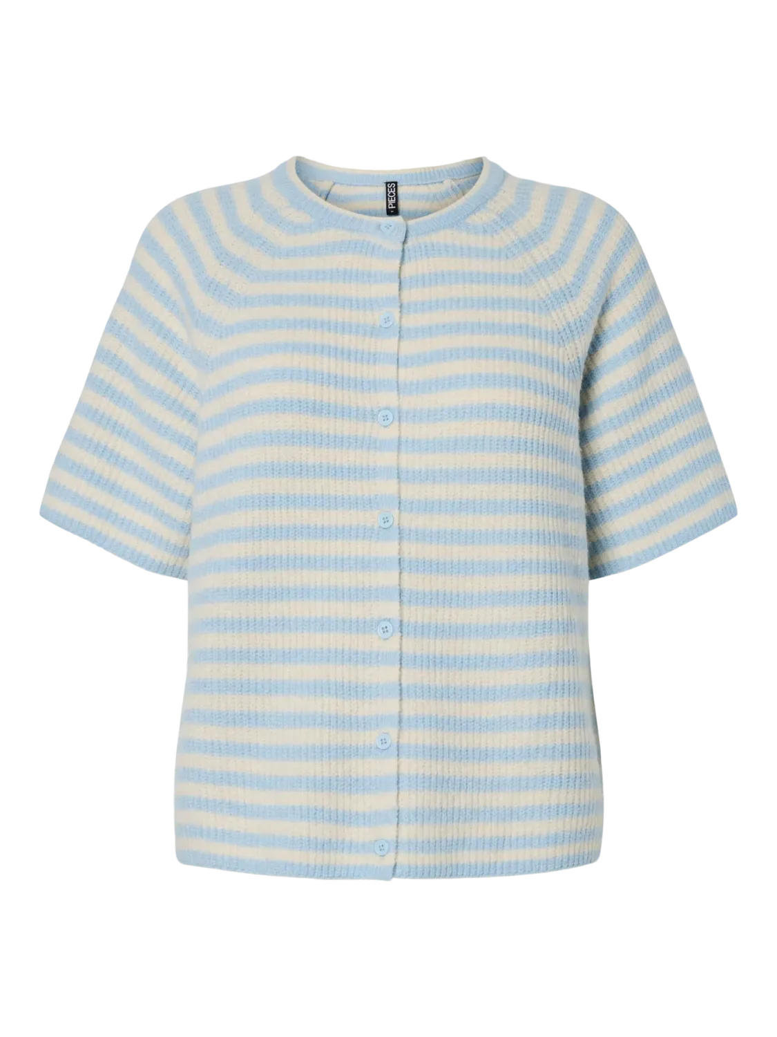 Cardigan met korte mouw - MALOU - blauw/beige Cardigan met korte mouw - MALOU - blauw/beige