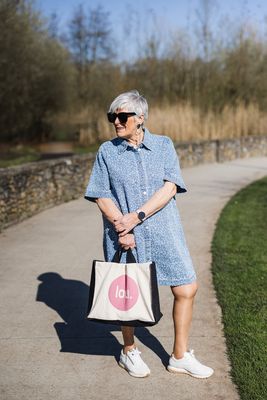 + Knie jurk - FENJA - light blue denim