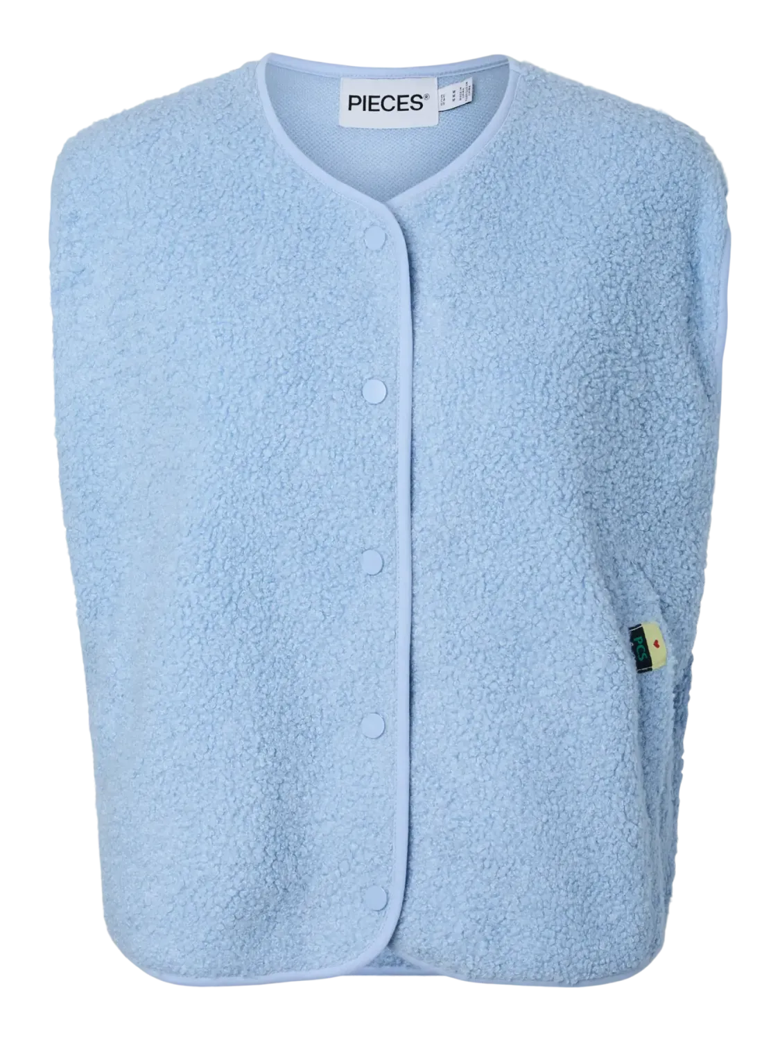 Mouwloze teddy vest - KATTY - lichtblauw Mouwloze teddy vest - KATTY - lichtblauw