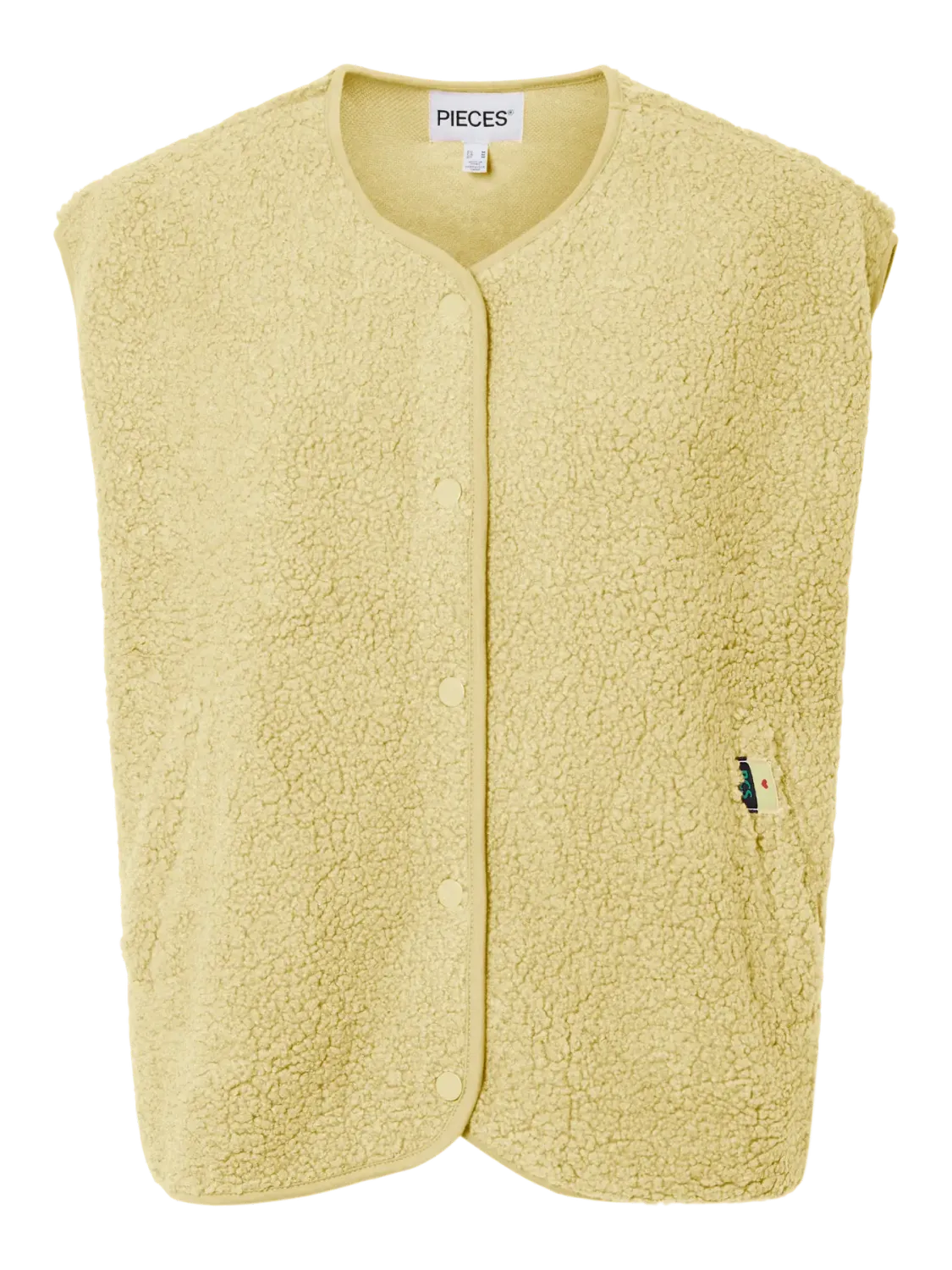 Mouwloze teddy vest - KATTY - lichtgeel Mouwloze teddy vest - KATTY - lichtgeel