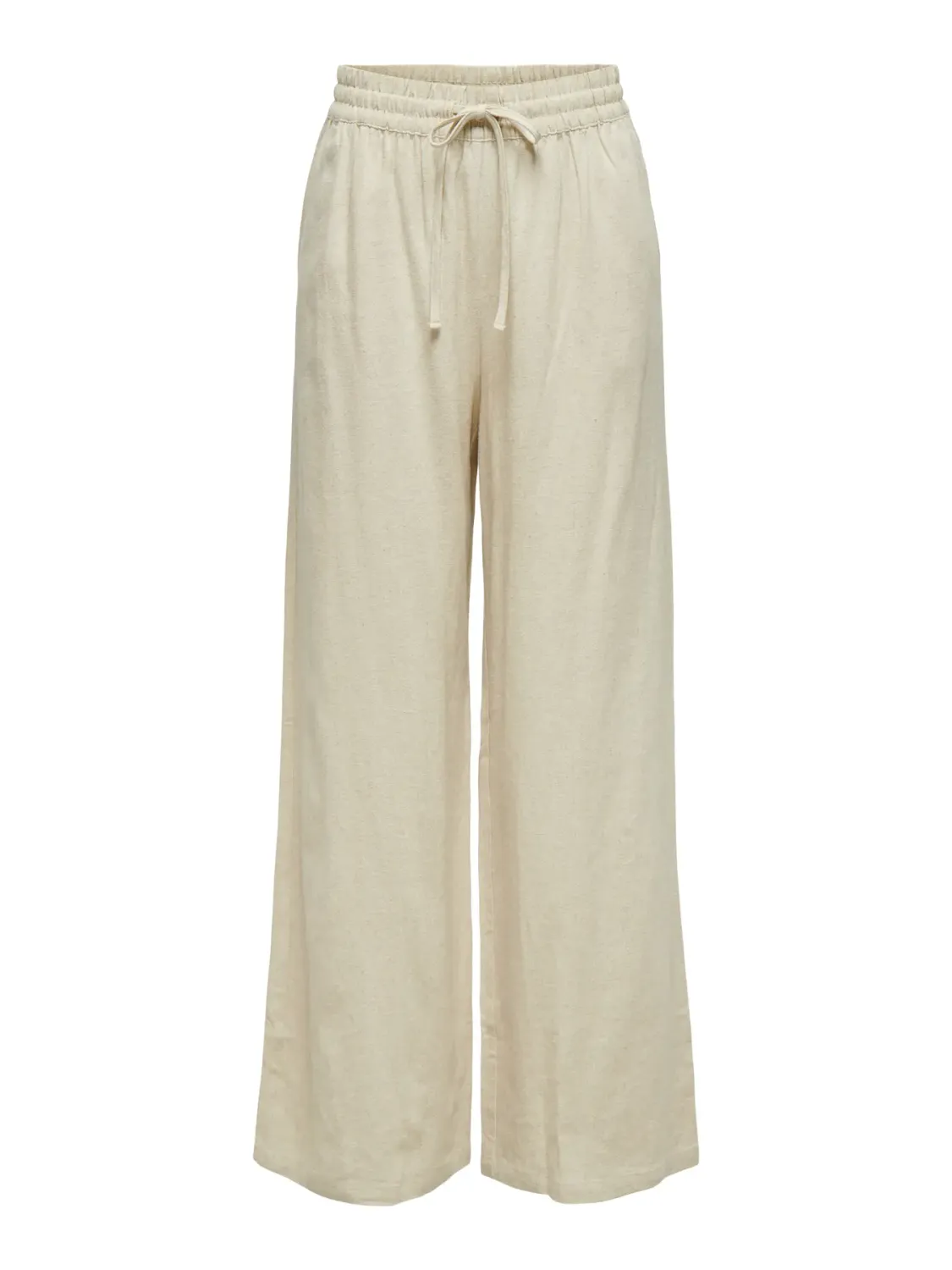 Wijde linnen broek - SAY - gebroken wit Wijde linnen broek - SAY - gebroken wit