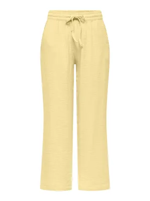 Wijde tetra broek - THEIS - geel