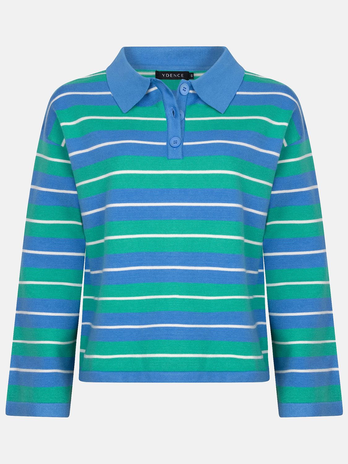 Gebreide polo top - BALOU - blauw/groen Gebreide polo top - BALOU - blauw/groen