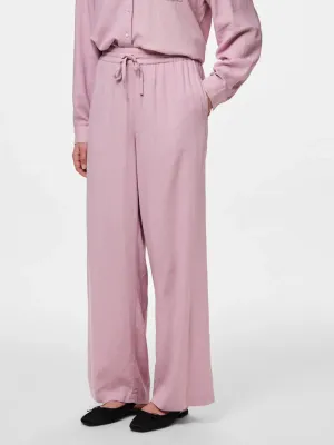 Wijde linnen broek - PIA - roze
