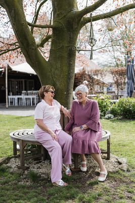 Wijde linnen broek - PIA - roze