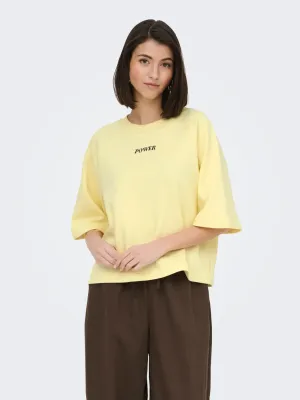 Sweater top / sweater met korte mouw - OLIVIA - geel