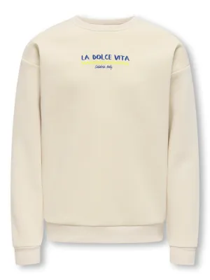 KIDS sweater - CANASTA - beige KIDS sweater - CANASTA - beige
