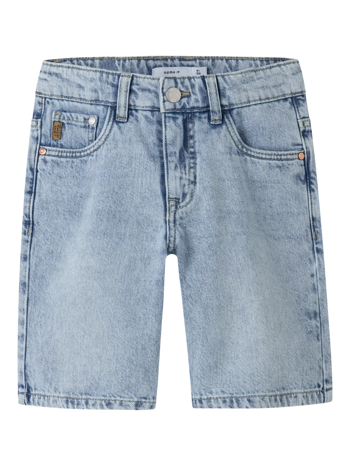 KIDS jeansshort - RYAN - bleached light blue denim