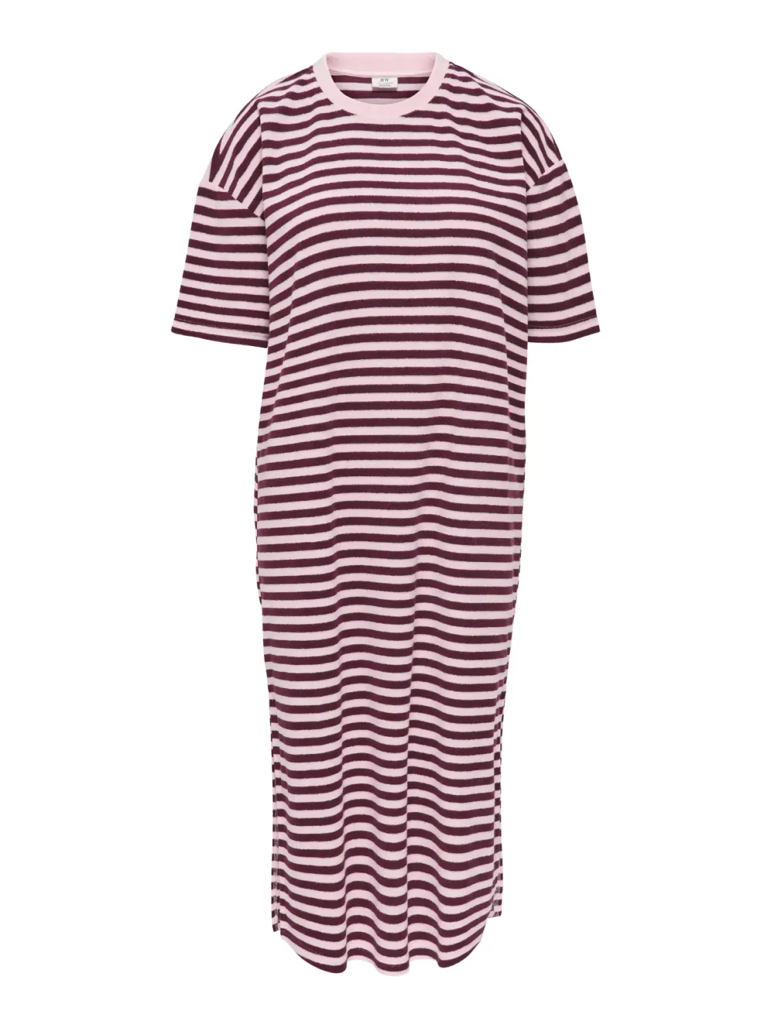 Jurk in badstof - TERRY - roze/bordeaux