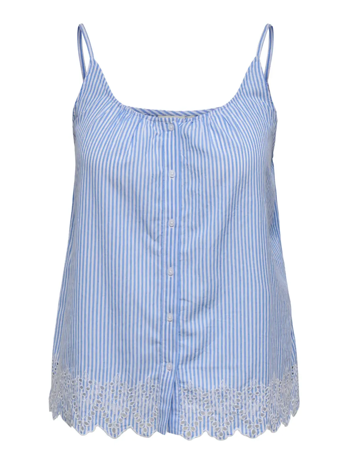 + Top - TULUM - blauw/wit