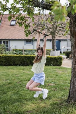 KIDS sweatshort - LINSEY - licht blauw