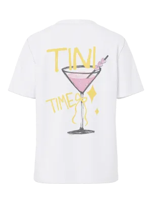 T-shirt - GIGI - wit/tini time