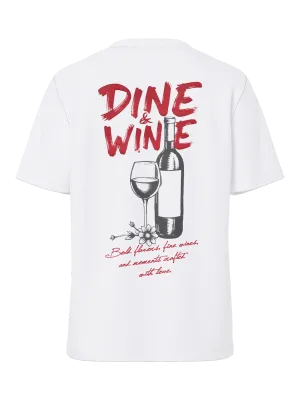 T-shirt - GIGI - wit/wine & dine