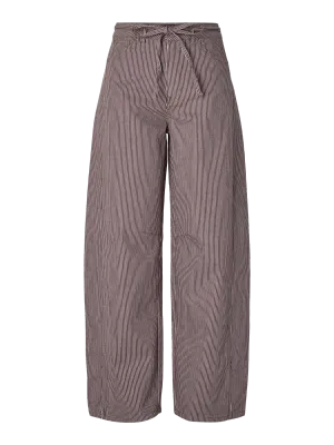 Barrel jeans - BILLO -  bruin gestreept