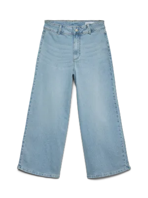 + Wijde korte jeans - LARONE - light blue denim