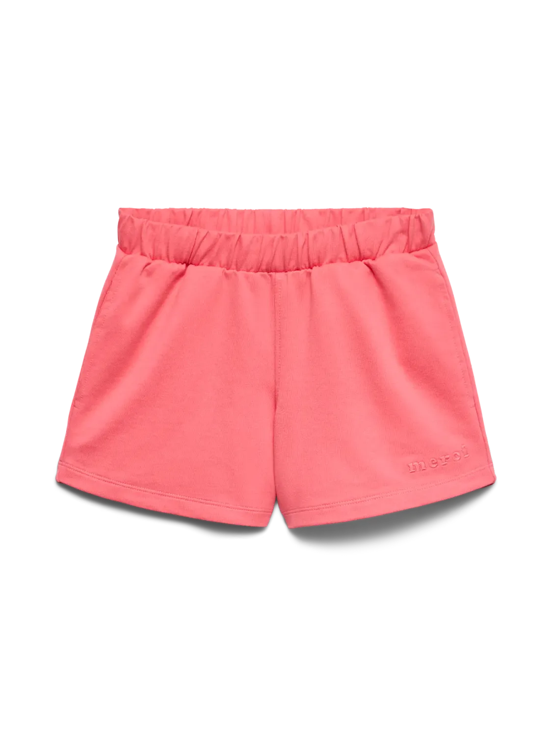 KIDS sweatshort - LINE - koraal