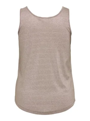 + Tanktop - MELODI - bruin beige