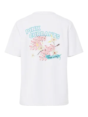 T-shirt - BRIANNA - wit met roze
