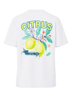 T-shirt - BRIANNA - wit met geel