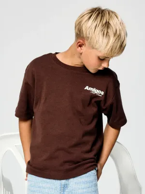 KIDS shirt - HOLLE - bruin