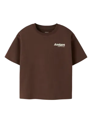 KIDS shirt - HOLLE - bruin