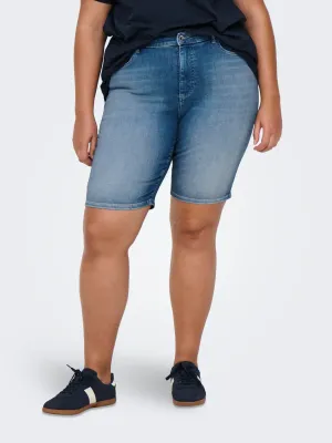 + Langere short - WILLY - medium blue denim