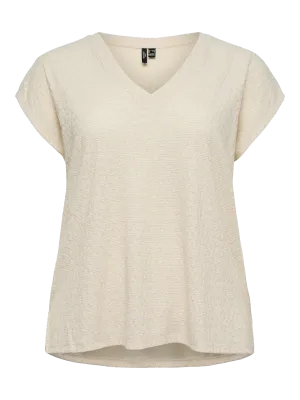 + Top / shirt - KIMMIE - ecru/goud