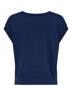 Knit top - THERESE - donkerblauw