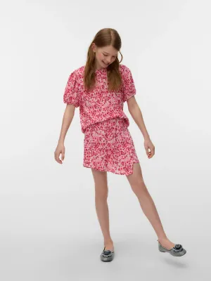 KIDS skort - MENNY - rood/roze/wit
