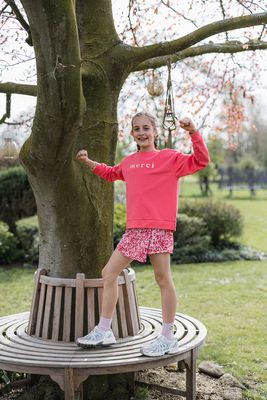 KIDS skort - MENNY - rood/roze/wit