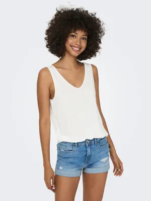 Losse tanktop - FAUSTINA - wit