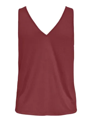 Losse tanktop - FAUSTINA - oxblood red