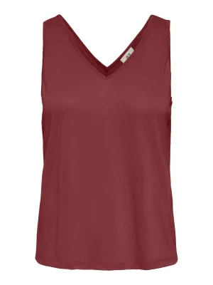 Losse tanktop - FAUSTINA - oxblood red