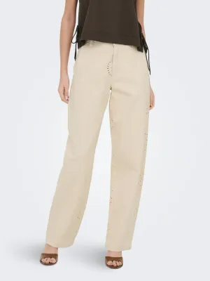 Barrel jeans met broderie - HAVANNA - ecru