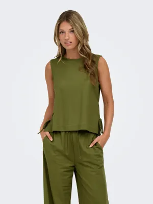 Shirt / top met strikjes - LESLIE - groen