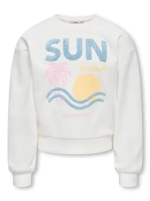 KIDS sweater - TERRA - wit