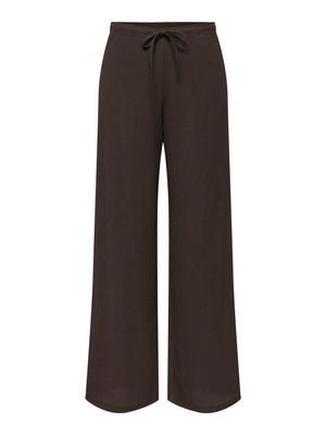 Wijde lange broek - DEBBIE - bruin