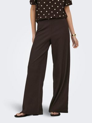 Wijde lange broek - DEBBIE - bruin