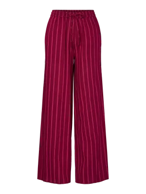 Wijde broek - BOVIE - raspberry streepjes