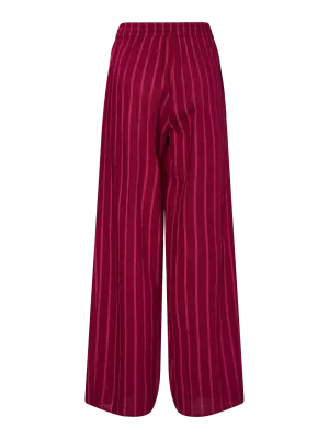Wijde broek - BOVIE - raspberry streepjes