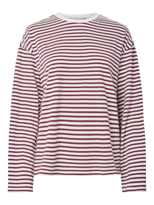 Shirt met lange mouw - SADIE - bordeaux streepjes