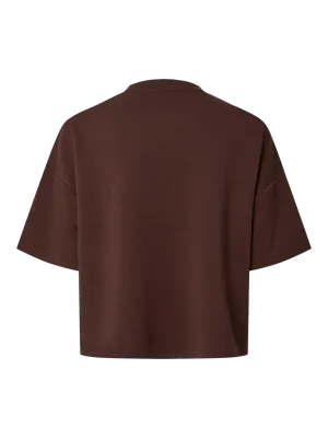 Sweater top / sweater met korte mouw - POLLY - bruin