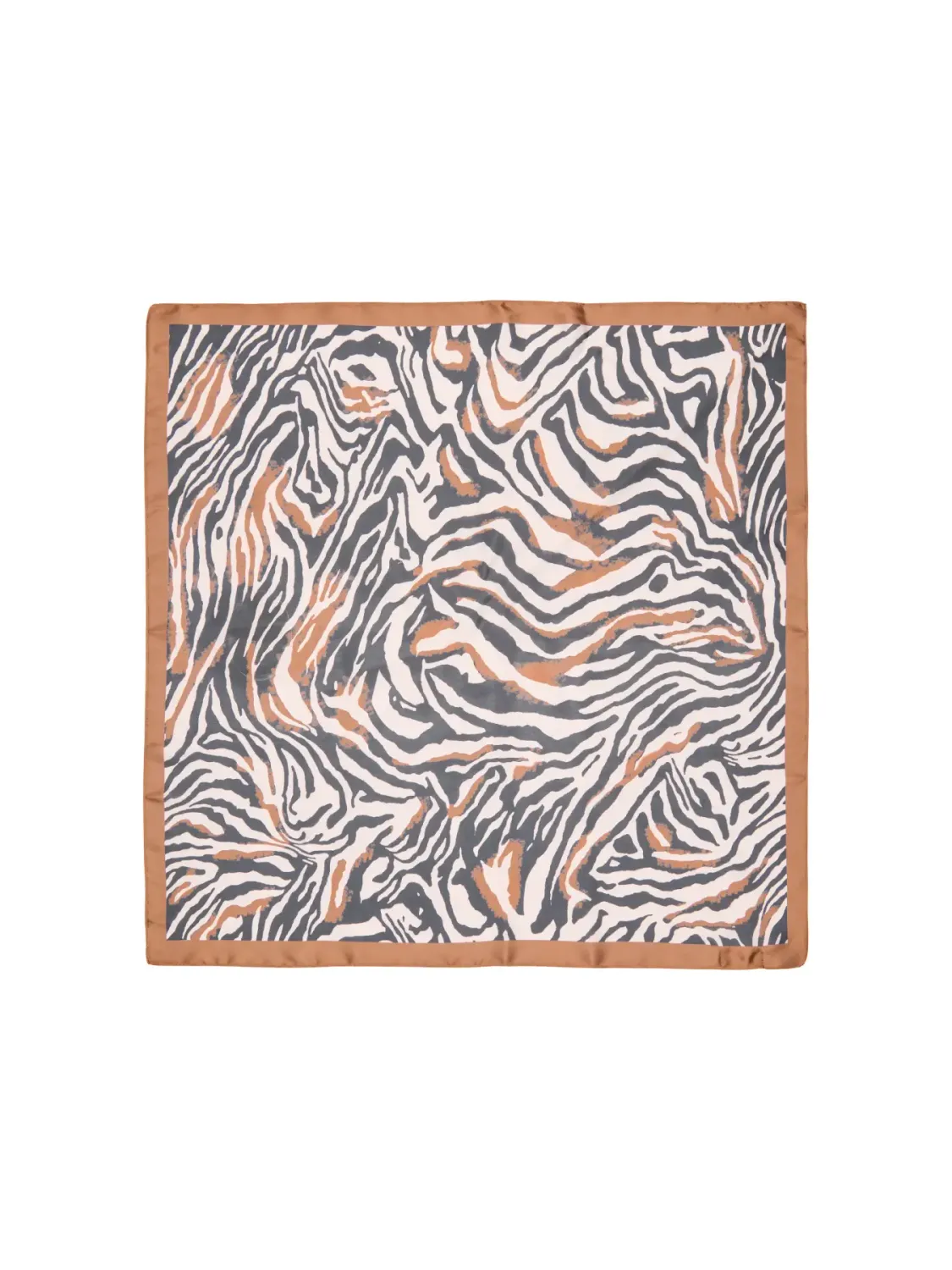 Vierkante luchtige sjaal - FANNI - zebra bruin