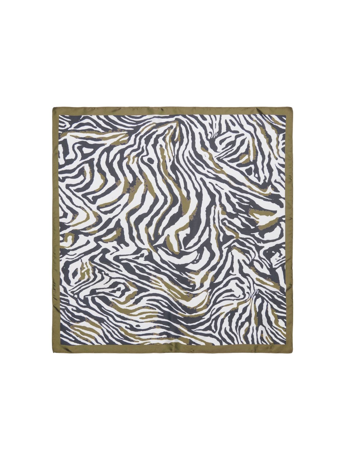 Vierkante luchtige sjaal - FANNI - zebra groen